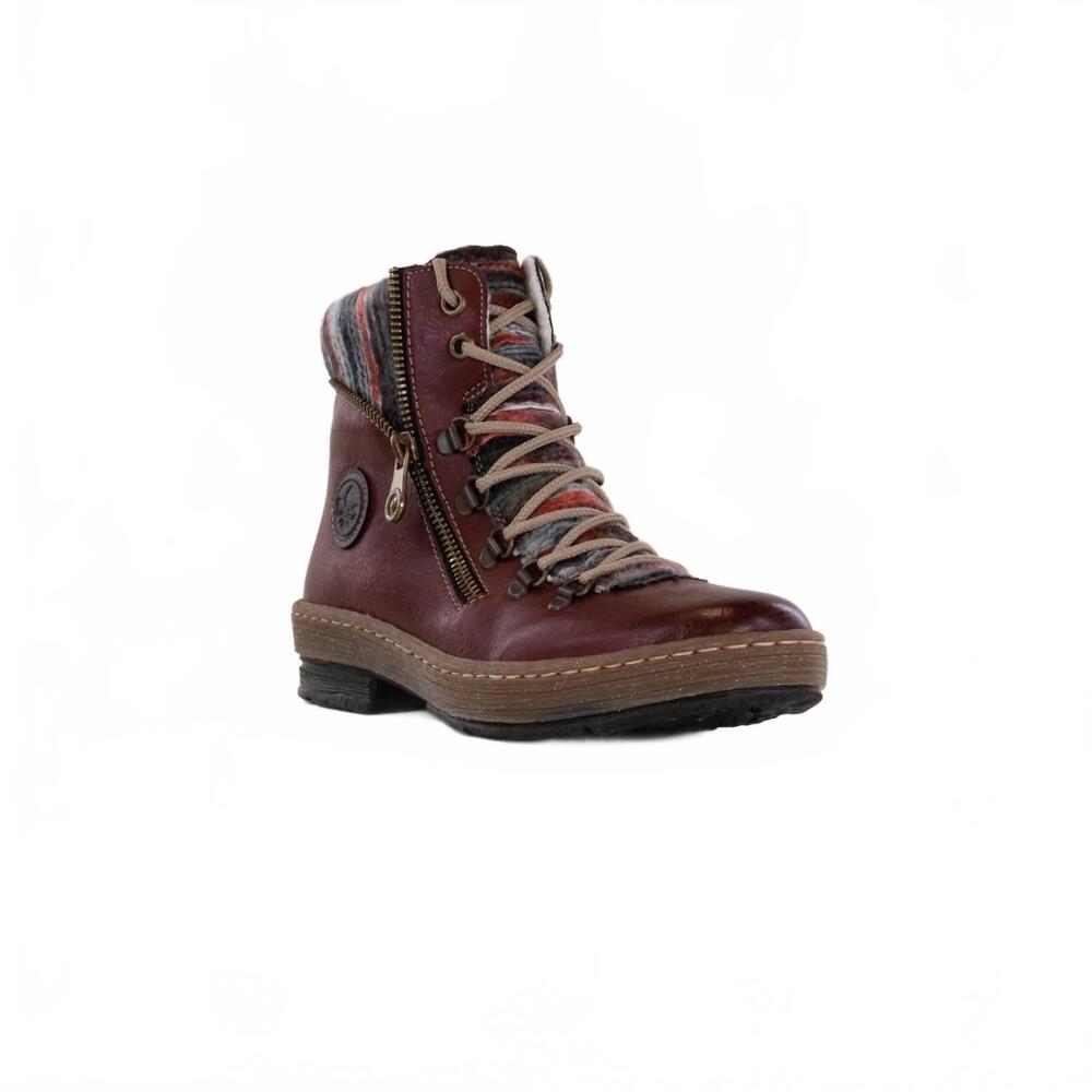 NEW RIEKER women's leather boot in rot kombi - Picture 2 of 6